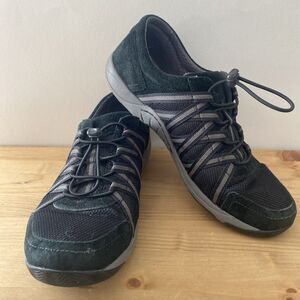 Dansko Honor Sneakers Black Suede Leather Lace Up Low Top Comfort Shoes Sz 39/8
